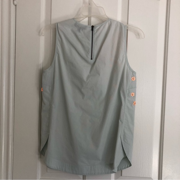 J. Crew Embroidered Tunic Sleeveless Blouse Sz 0 - Picture 2 of 12